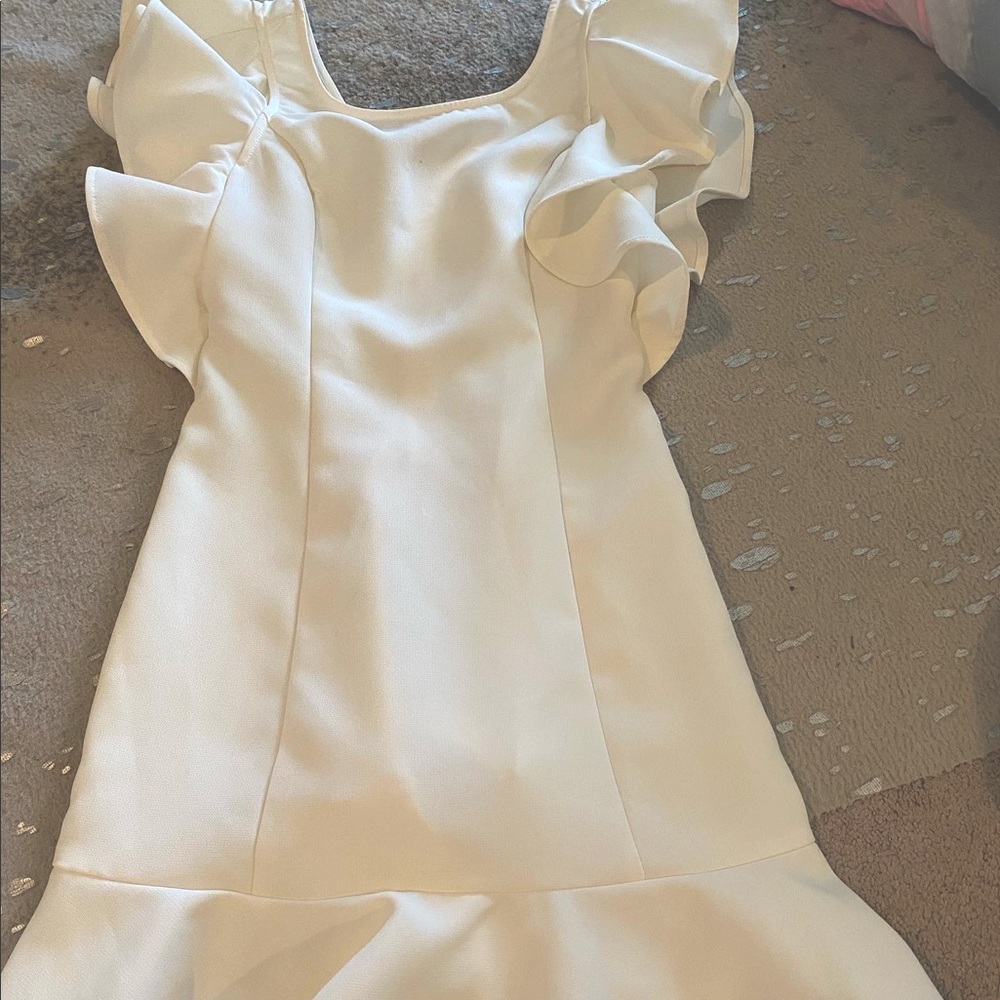 White ruffle dress